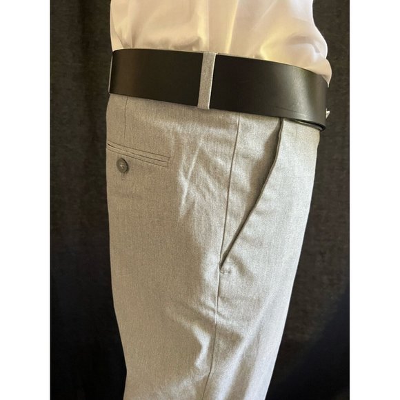 Express Men's Pants Chinos Gray Casual Cotton Straight Fit 33/32 - Picture 4 of 7